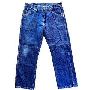 Wrangler Authentic Premium Blue Blue Jeans Classic Five-Pocket Zipper Fly 36x28